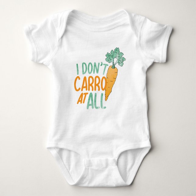 Funny Carrot Pun Art Food Jokes Carrot Art Design Baby Bodysuit (Front)