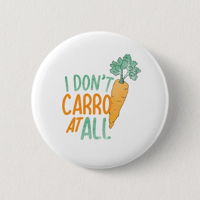 Funny Carrot Pun Art Food Jokes Carrot Art Design Button (Front)