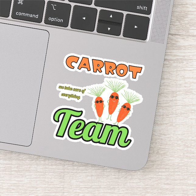 Funny carrots team sticker (Detail)