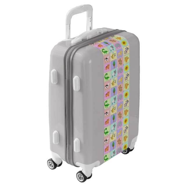 Funny Carry On Kids Drawings Luggage Suitcase (Rotated Left)