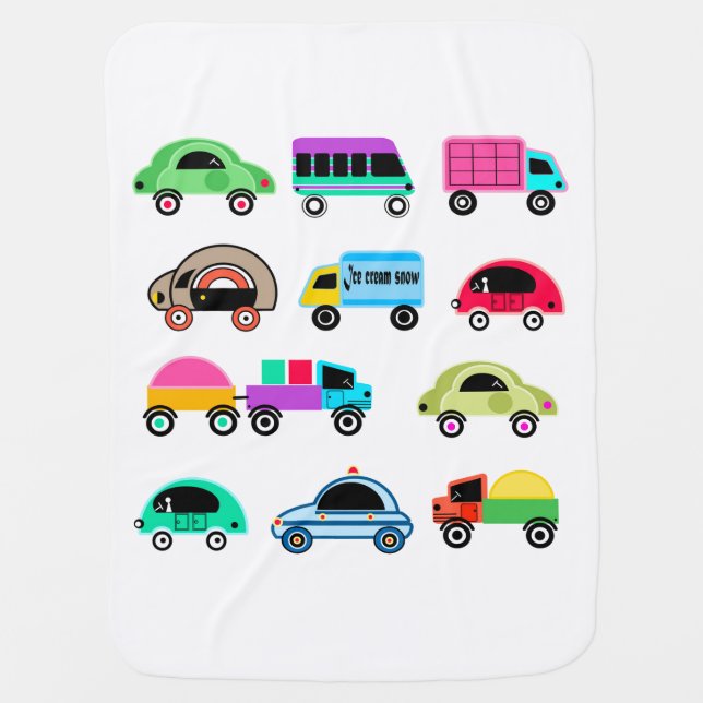 Funny cars baby blanket (Front)