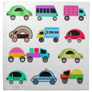 Funny cars cloth napkin