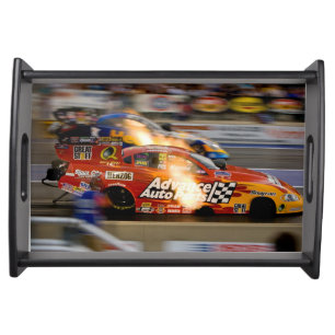Funny Cars Drag Racing Serving Tray