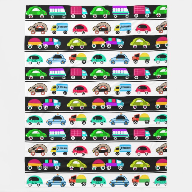 Funny cars fleece blanket (Front)