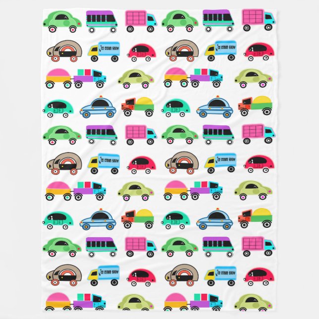 Funny cars fleece blanket (Front)