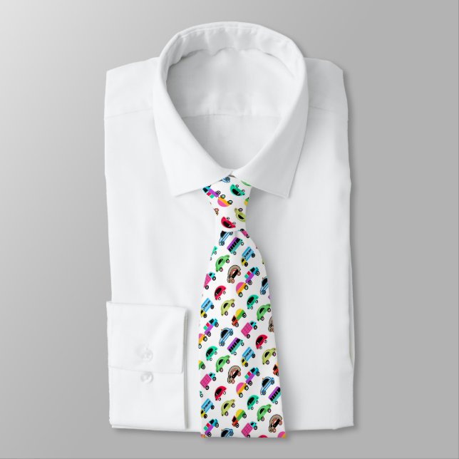 Funny cars  neck tie (Tied)