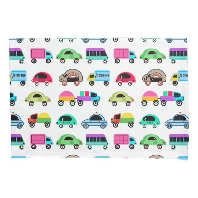 Funny cars  pillow case (Front)
