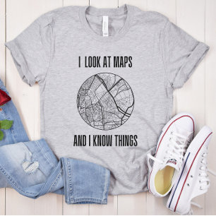 Funny Cartographer   Map Making   Geography Pun T-Shirt