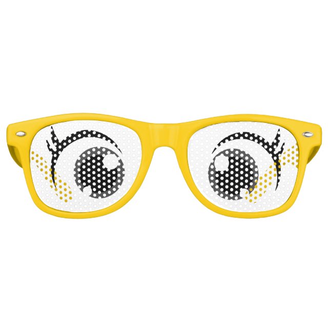 Funny Carton Comic Big Eyes Party Sunglasses (Front)