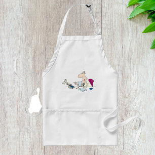 Funny Cartoon Accountant Office Humor  Adult Apron