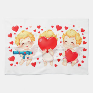 Funny cartoon angels gift for you kitchen towel