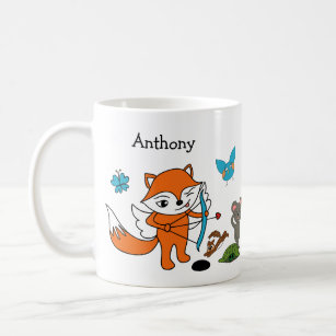 Funny Cartoon Animals Valentine's Day Personalized Coffee Mug