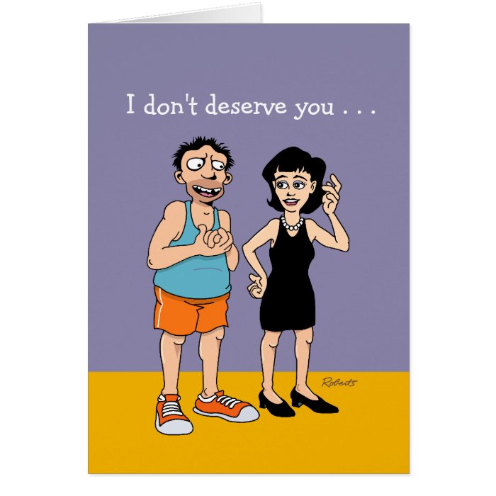 Funny Cartoon Anniversary Him Card