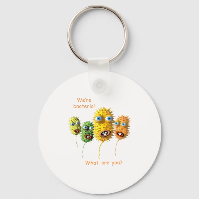 Funny Cartoon Bacteria Keychain (Front)