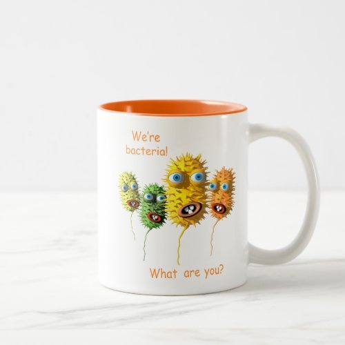 Funny Cartoon bacteria Two_Tone Coffee Mug