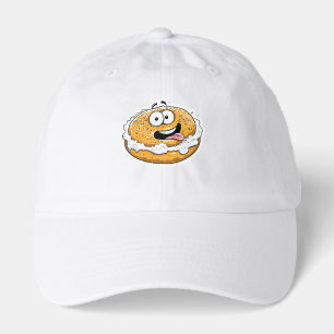 Funny Cartoon Bagel with Cream Cheese Hoodie Hat