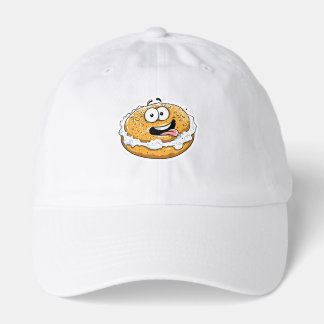 Funny Cartoon Bagel with Cream Cheese Hoodie Hat