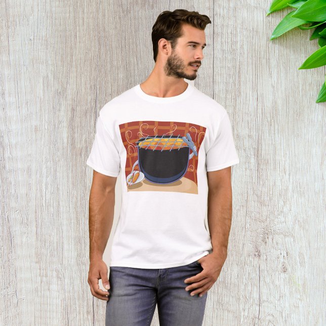 Funny Cartoon BBQ Grill with Tongs and Skewers  T-Shirt (Creator Uploaded)