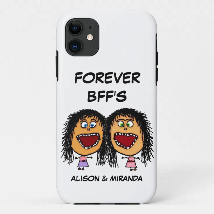 Funny Cartoon Best Friends BFF's Case-Mate iPhone Case | Zazzle Funny Cartoon Best Friends BFF's Case-Mate iPhone Case | Zazzle