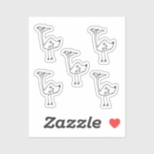 Funny Cartoon Bird Custom-Cut Vinyl Stickers