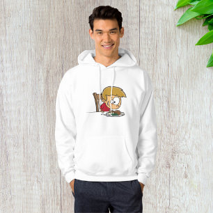 Funny Cartoon Boy Excited for Dinner  Hoodie