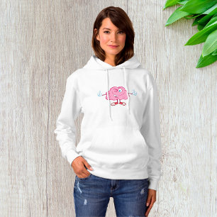 Funny Cartoon Brain Winking Character Thumbs Up Hoodie