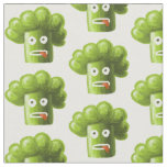 Funny Cartoon Broccoli Fabric
