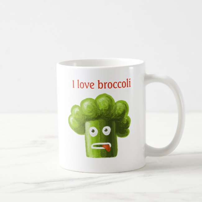 Funny Cartoon Broccoli Love