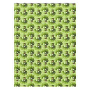 Funny Cartoon Broccoli Pattern Tablecloth