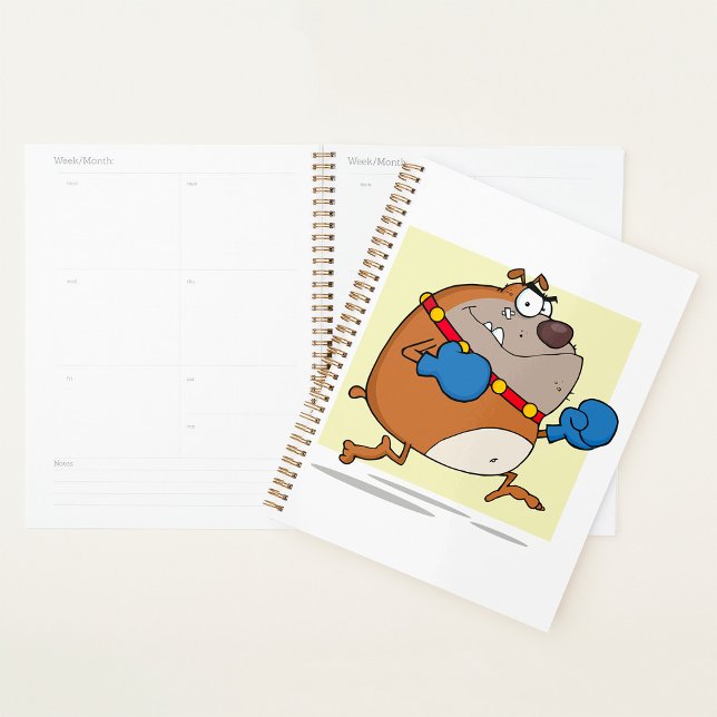 Funny Cartoon Bulldog Boxer Dog Planner (Creator Uploaded)