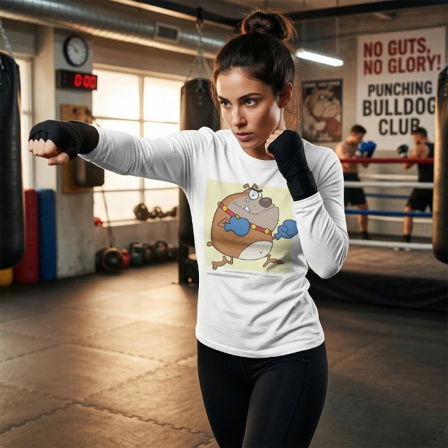 Funny Cartoon Bulldog Boxer Dog T-Shirt (Creator Uploaded)