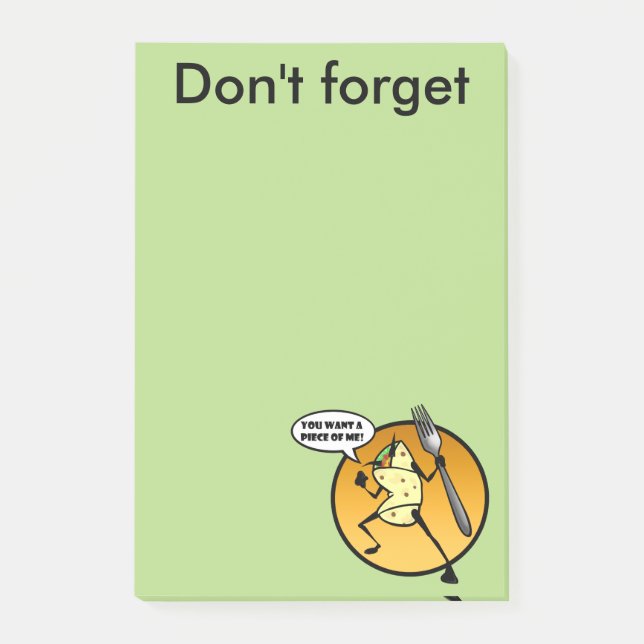 FUNNY CARTOON BURRITO GRAPHIC NOTEPAD (Front)