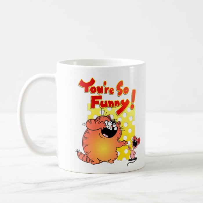 Funny Cartoon Cat and Mouse / Cartoon Mouse Mugs