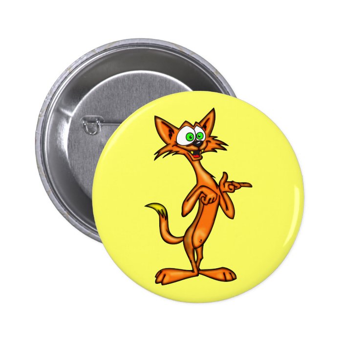 Funny Cartoon Cat Buttons