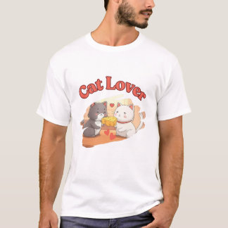 Funny Cartoon Cat Lover Humor Trendy Design T-Shirt