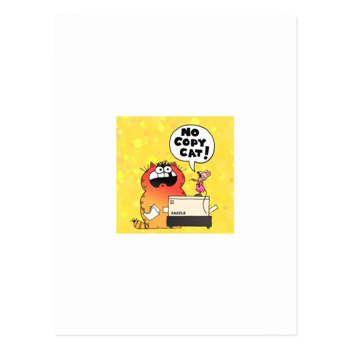 Funny Cartoon Cat Post Card