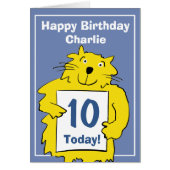 Funny Cartoon Cat to Personalise (Front)