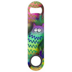 Funny cartoon cats bar key