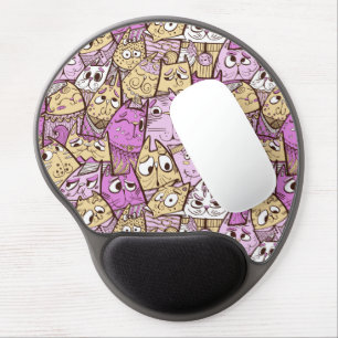 Funny Cartoon Cats Gel Mouse Pad