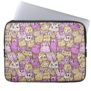 Funny Cartoon Cats Laptop Sleeve