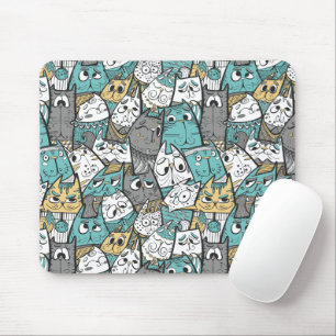 Funny Cartoon Cats Mouse Pad