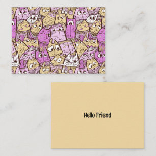 Funny Cartoon Cats Note Card