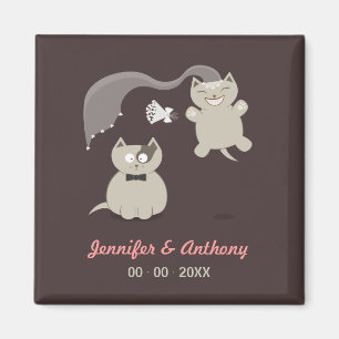 Funny Cartoon Cats - Save the Date magnet