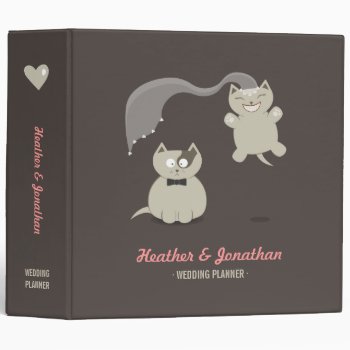 Funny Cartoon Cats - Wedding Planner Binder by BluePlanet at Zazzle