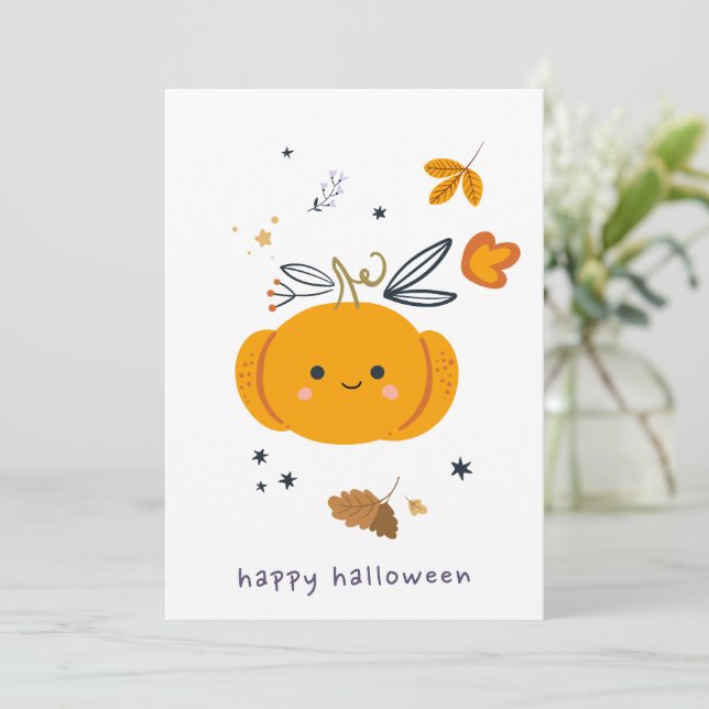 Funny cartoon cats with brooms, pumpkins and ghost (Standing Front)