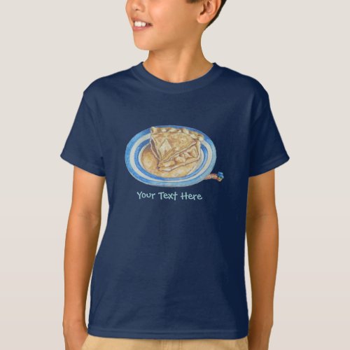 funny cartoon character blue hat and apple pie T_Shirt