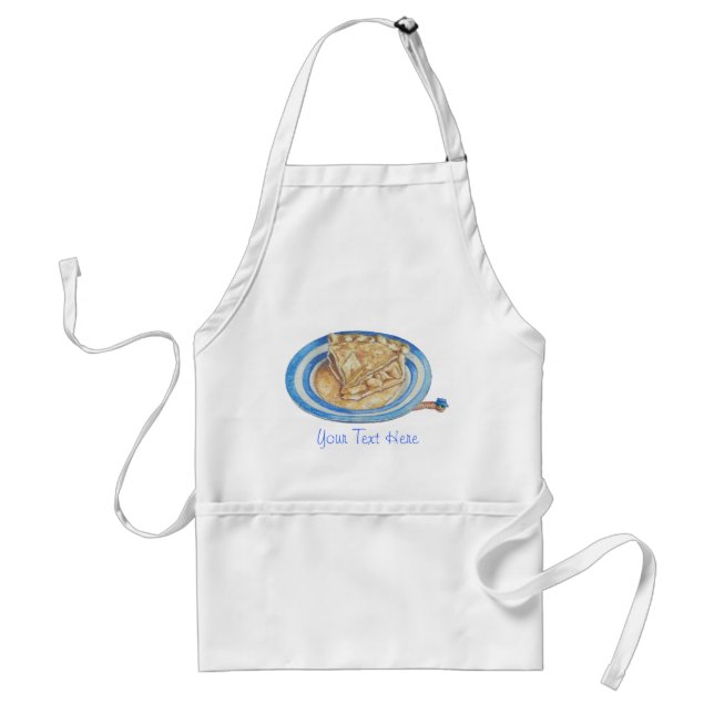 funny cartoon character wearing blue hat  adult apron (Front)