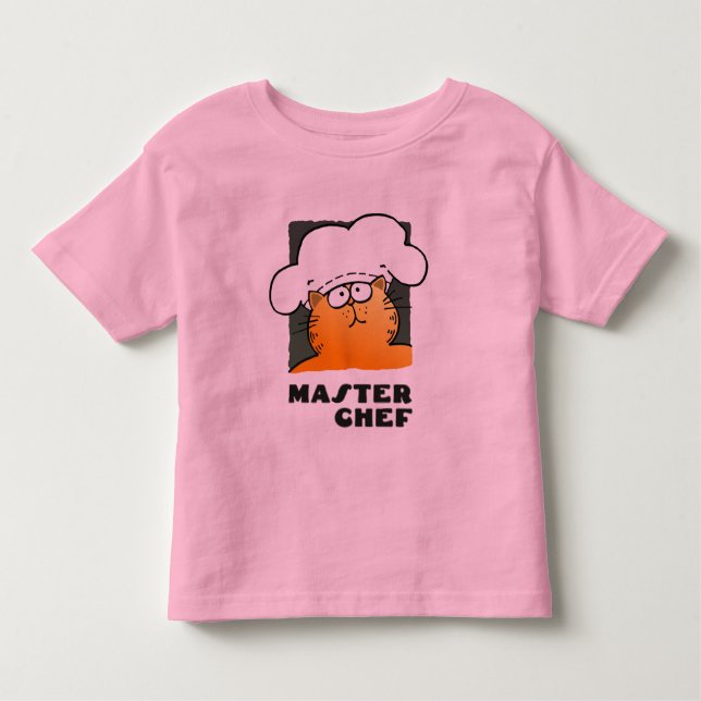 Funny Cartoon Chef | Funny Cooking Chef Toddler T-shirt (Front)