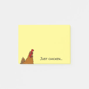Funny Cartoon Chicken Pun Gift for Farmer Gardener Post-it Notes