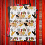 Funny Cartoon Chickens Birthday Wrapping Paper Sheets<br><div class="desc">Funny black,  red and white gift wrap with cartoon chickens,  polish chickens and chicken butts! Great birthday wrap for your favorite backyard chicken lover!</div>